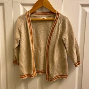Toddler | Oatmeal and Gold Striped Cardigan